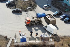 Rubbish collection workers, waste management, recycling