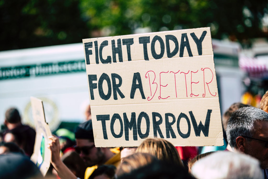 workers union on strike for change