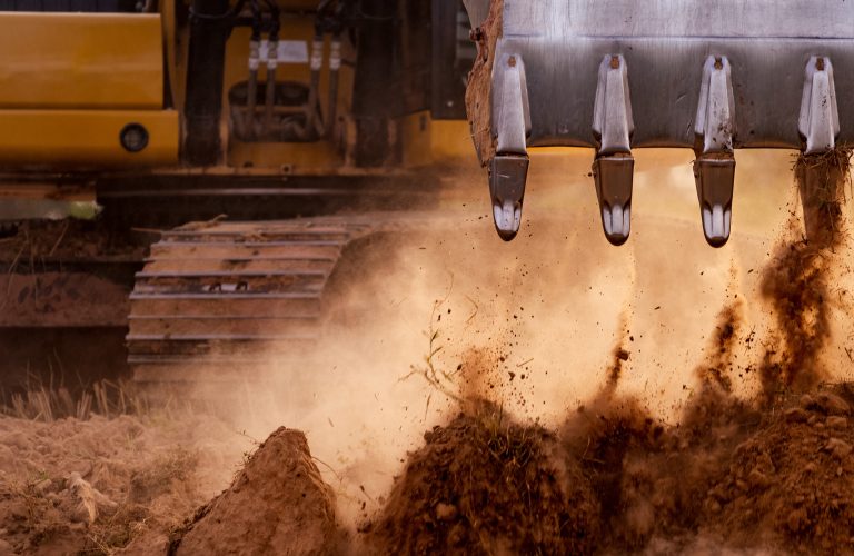 crush injuries at work - loading shovel bucket